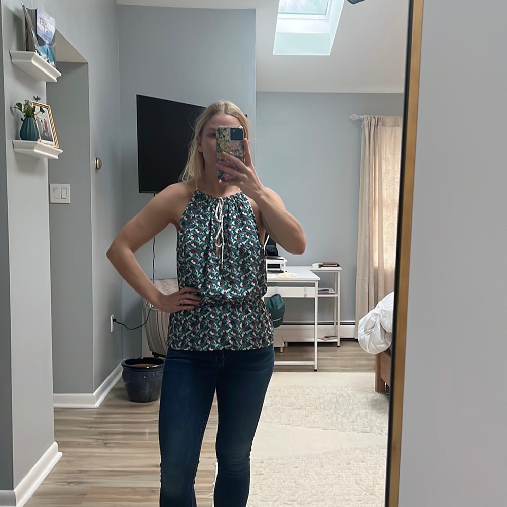 Halter peplum top
